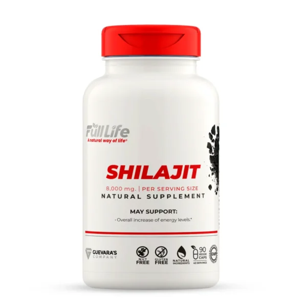 Shilajit 8000mg - Natural Energy Booster - 90 Veggie Capsules