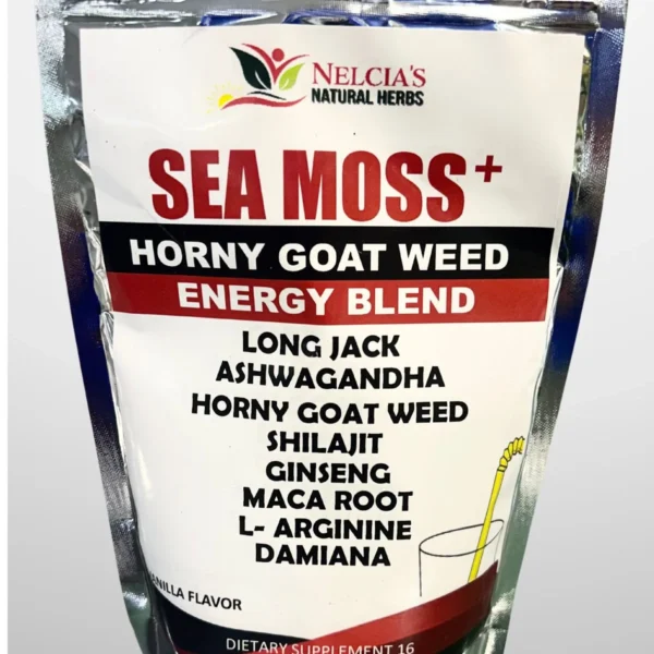 Sea Moss + Horny Goat Weed Energy Blend Powder w/Arginine, Damiana Etc.