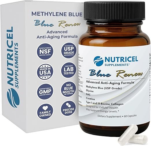 Blue Renew (USP Grade Methylene Blue) w/Creatine/NAC/Glycine