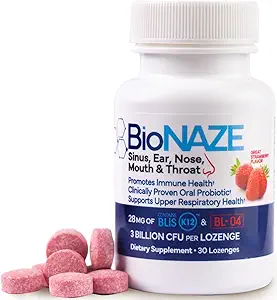 BioNAZE Sinus, Ear, Nose, Mouth & Throat Oral Probiotic 30 Lozenge