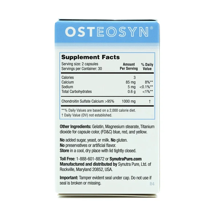 OsteoSyn Chondroitin Low Sodium/Shellfish Free 60 capsules - Image 2