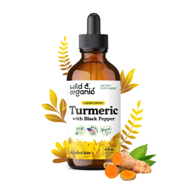 Turmeric w/Black Pepper Liquid Tincture/Drops Alcohol Free 4 fl. oz.