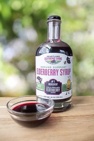 Elderberry Syrup Immune Support Cold Pressed 13 oz.