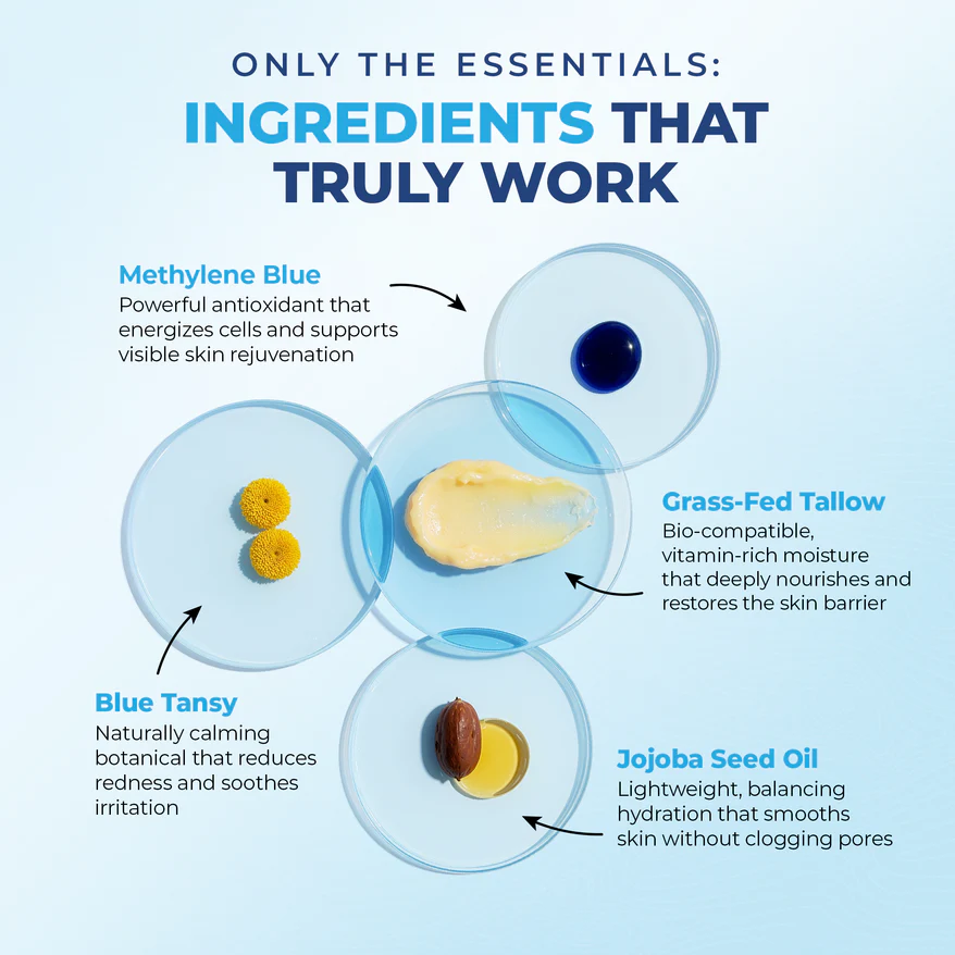 Beef Tallow Moisturizer w/Methylene Blue Infused 2 oz. - Image 2