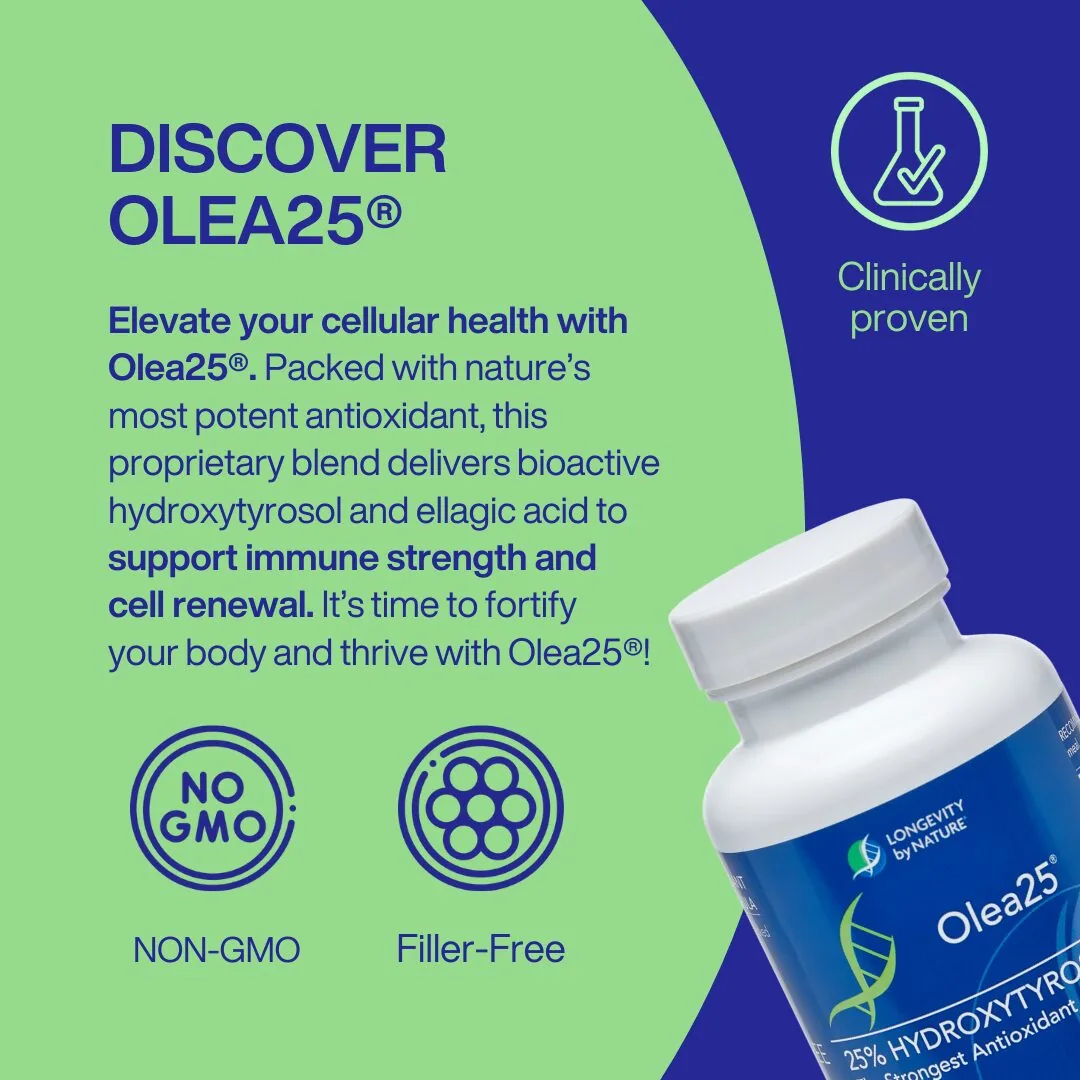 Olea25 Olive Leaf Extract (25% Hydroxytyrosol) 90 caps - Image 3