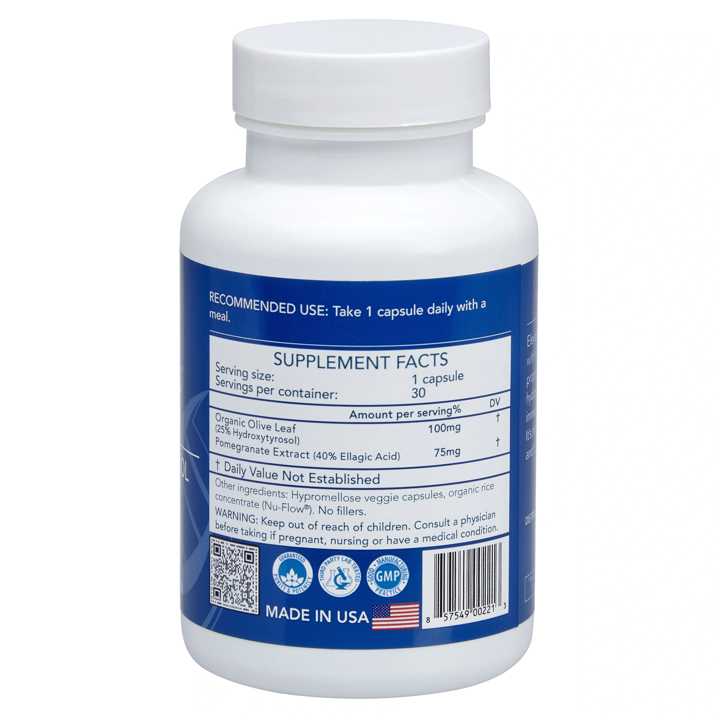 Olea25 Olive Leaf Extract (25% Hydroxytyrosol) 90 caps - Image 2