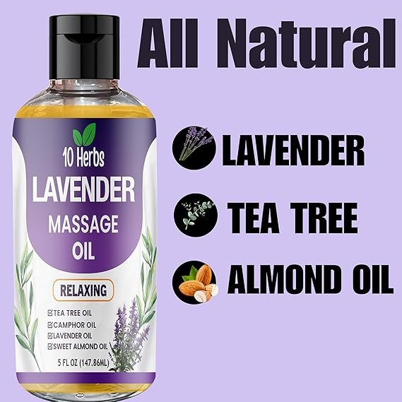 Lavender Massage Oil 5 fl. oz. - Image 2
