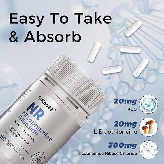 NR Nicotinamide Riboside w/Ergo & PQQ 60 caps - Image 4