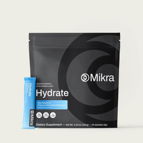 Hydrate Premium Electrolyte Powder Blue Raspberry 24 servings