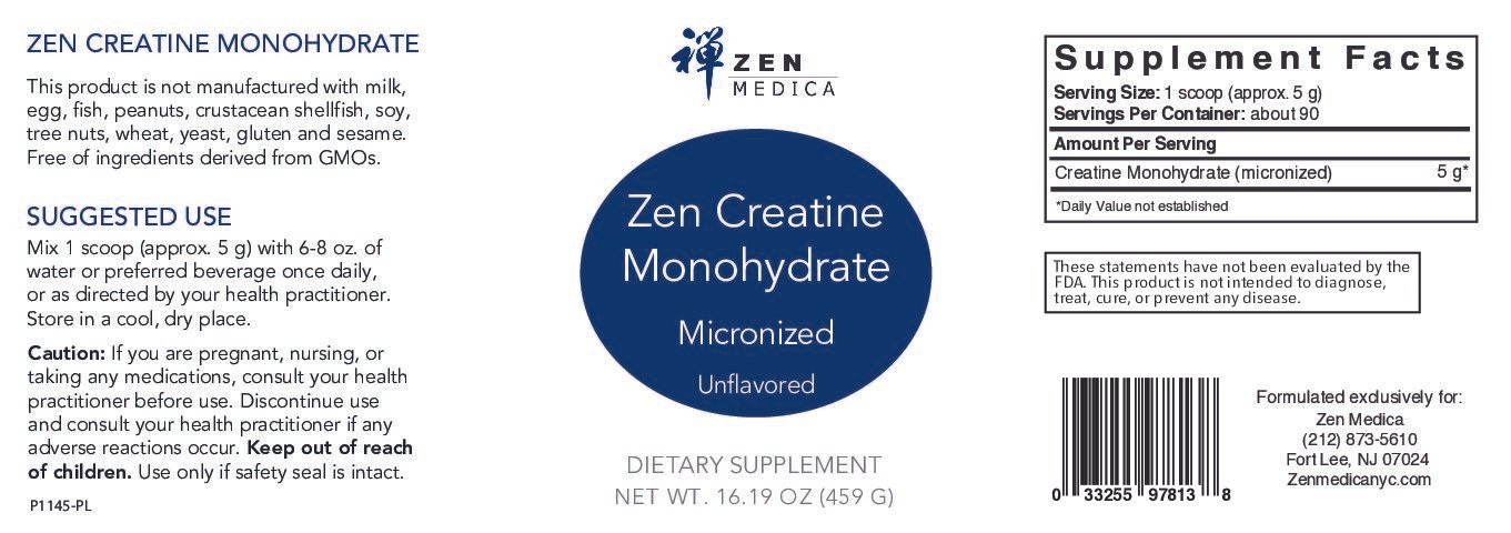 Zen Creatine Monohydrate Pwd 16.9 oz. (90 servings)