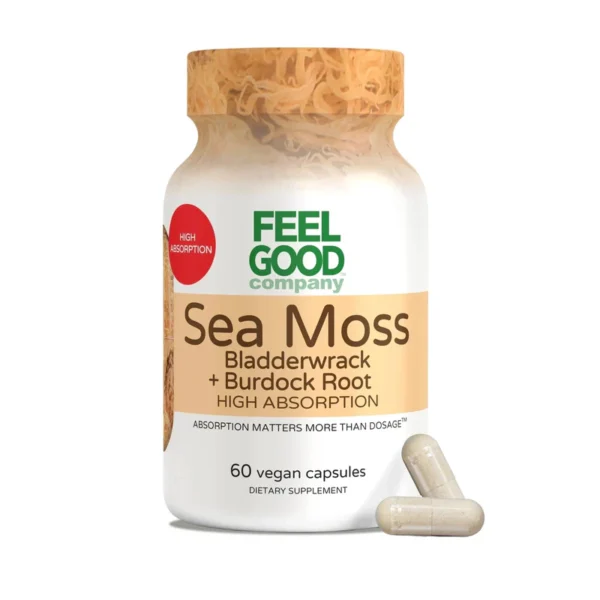 Sea Moss Bladderwrack + Burdock capsules