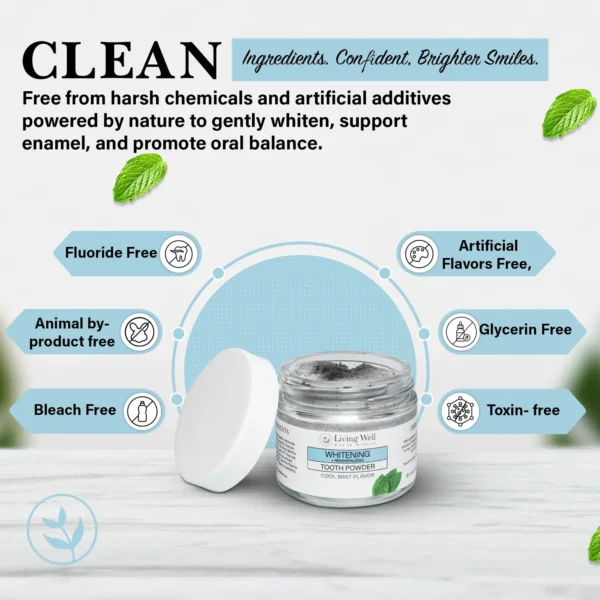 Tooth Powder Whitening + Remineralizing Cool Mint 51g