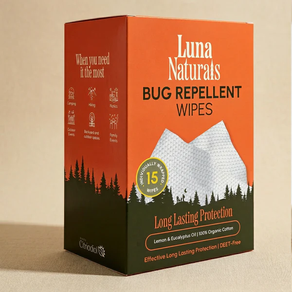 Bug Repellent Wipes (Deet Free, 15 wipes)