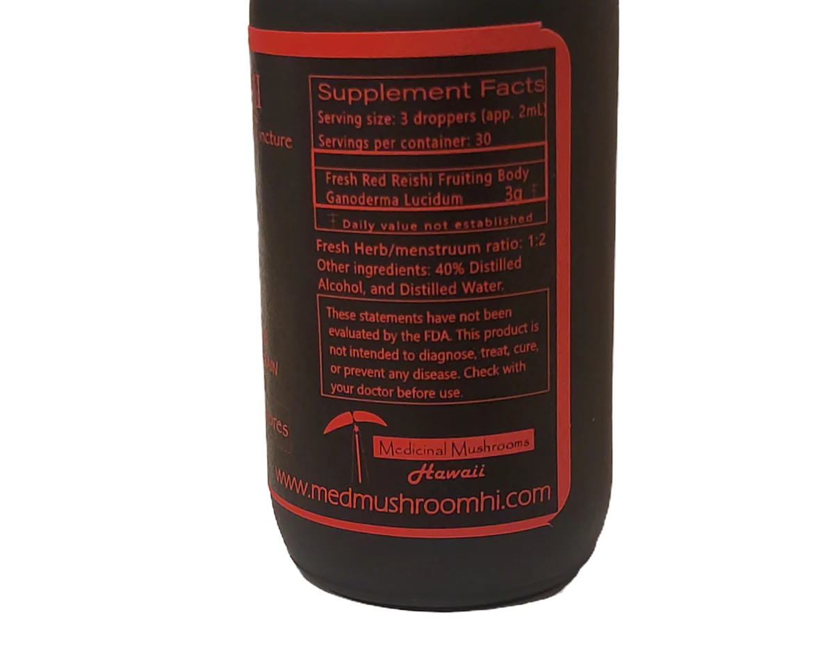 Red Reishi Dual Extract Mushroom Tincture 2 ounce - Image 2
