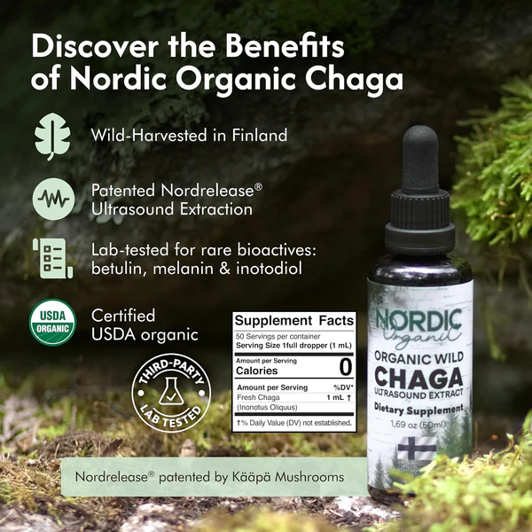 Chaga Extract Organic Wild Ultrasound 50mL - Image 3