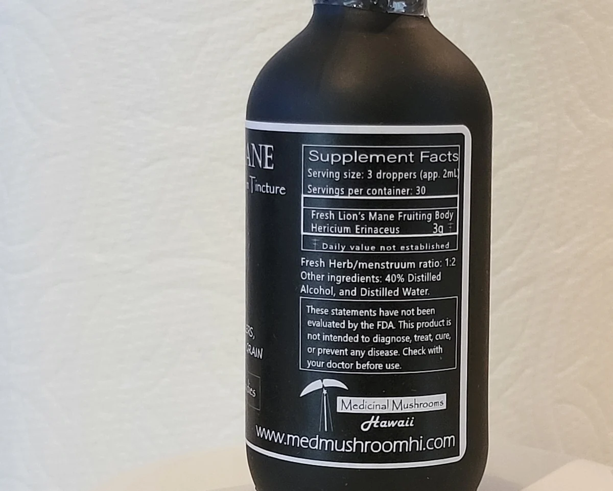 Lion's Mane Dual Extract Mushroom Tincture 2 ounce - Image 2
