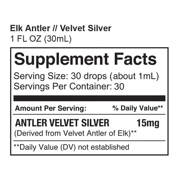 Elk Antler Velvet Silver 1 fl. oz. - Image 2