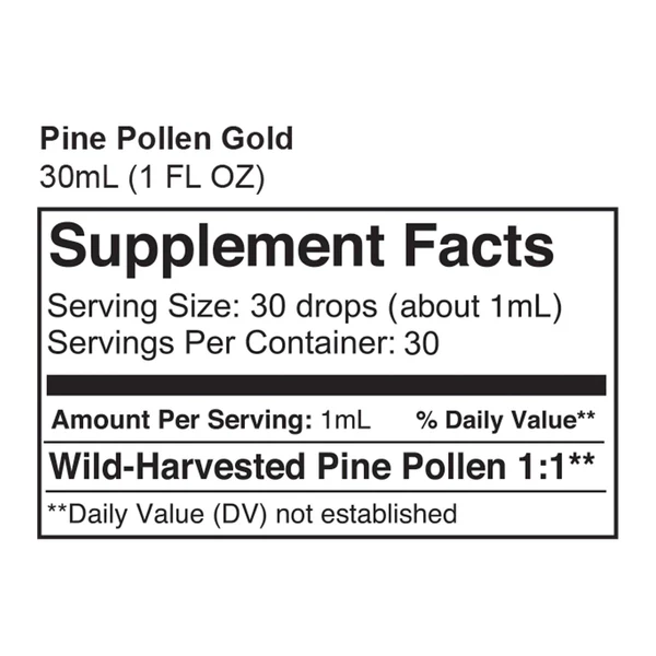 Pine Pollen Gold Liquid 1 fl. oz. - Image 2