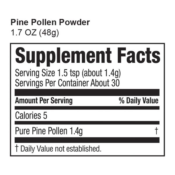 Pine Pollen Powder Wild Harvested 1.7 oz - Image 2