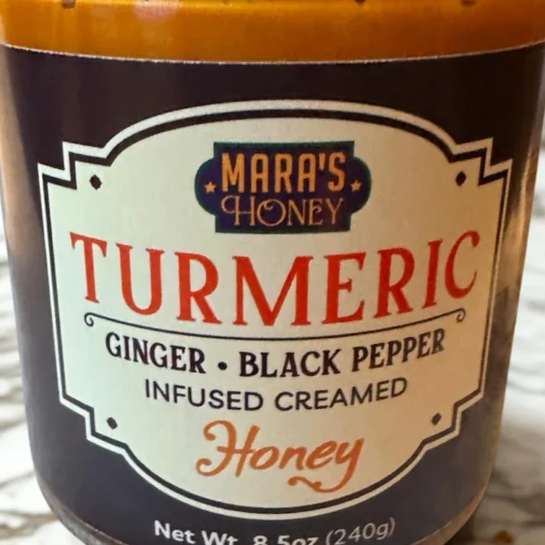 Turmeric Infused Creamed Honey w/Ginger/Black Pepper 12oz