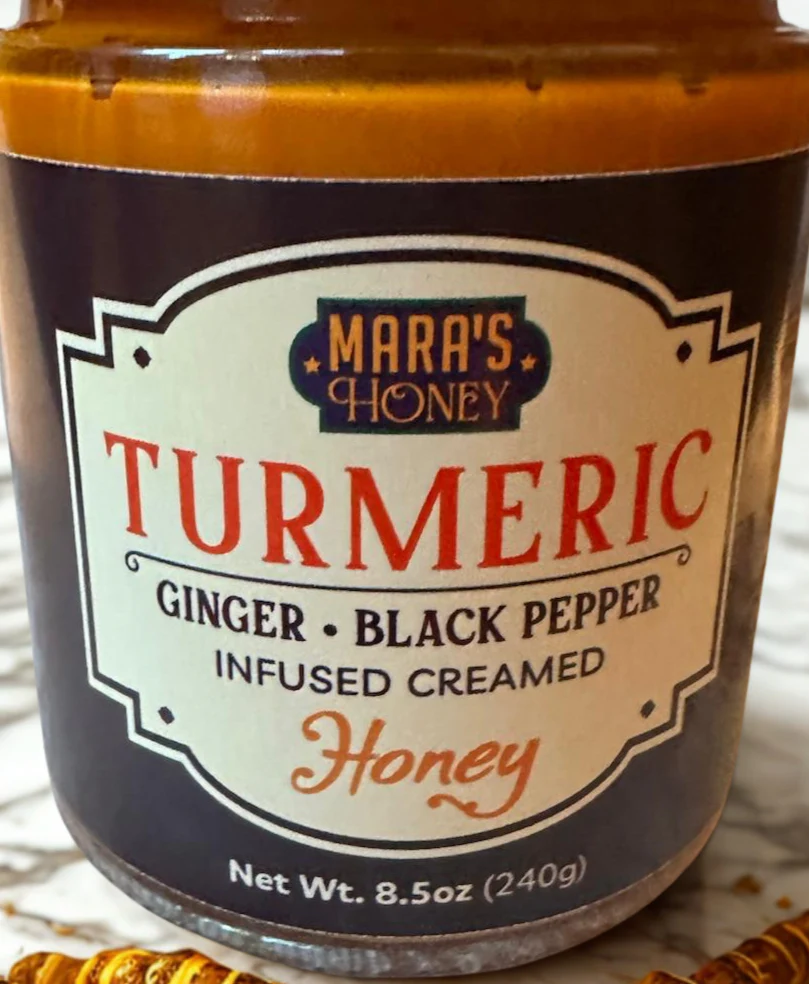 Turmeric Infused Creamed Honey w/Ginger/Black Pepper 12oz