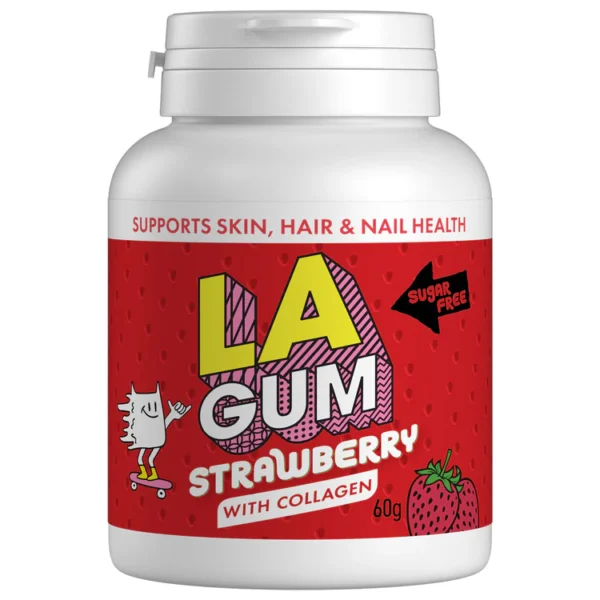 LA Gum Strawberry w/Collagen Sugar Free 40 pc.