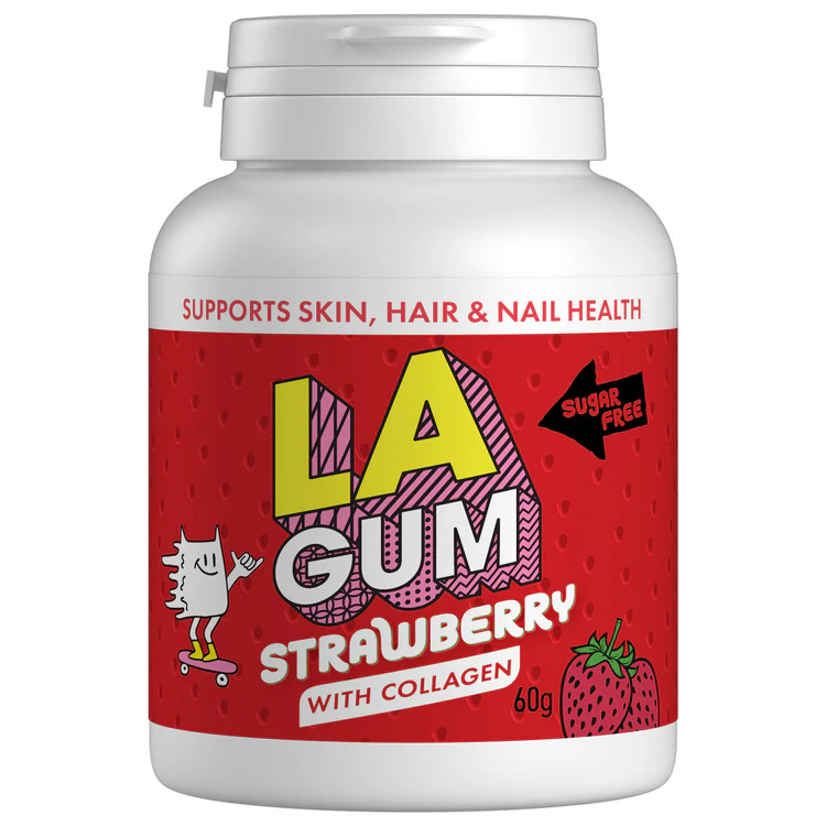 LA Gum Strawberry w/Collagen Sugar Free 40 pc.