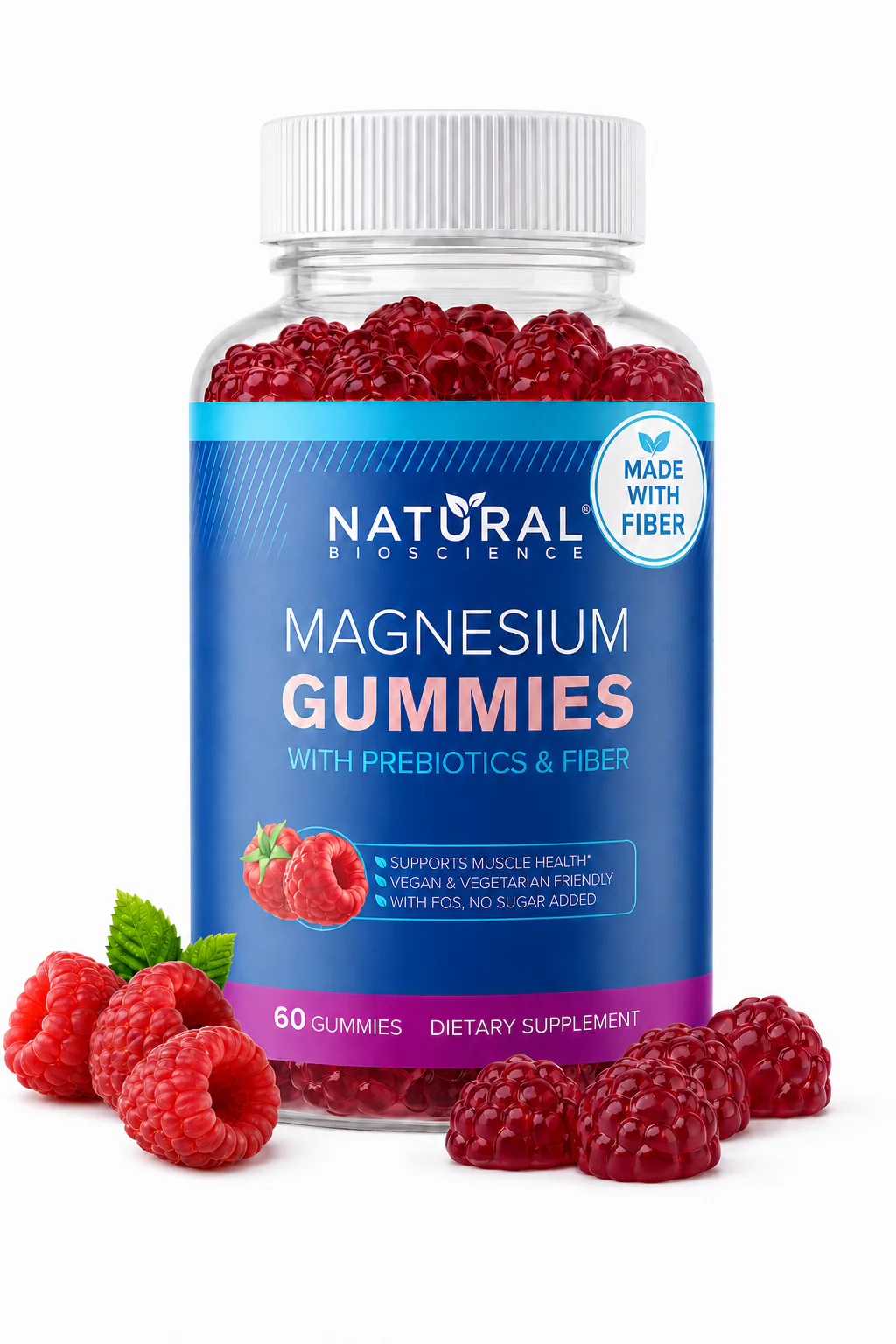 Magnesium Gummies 120 mg w/fiber 60 gummies