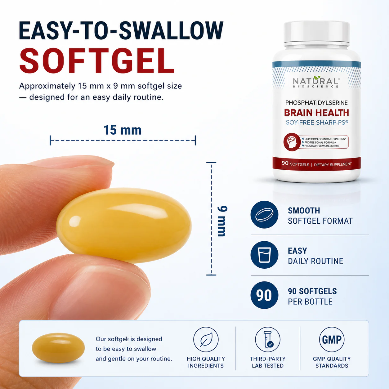Phospatidylserine Brain Health Soy Free PS 60 softgels - Image 2