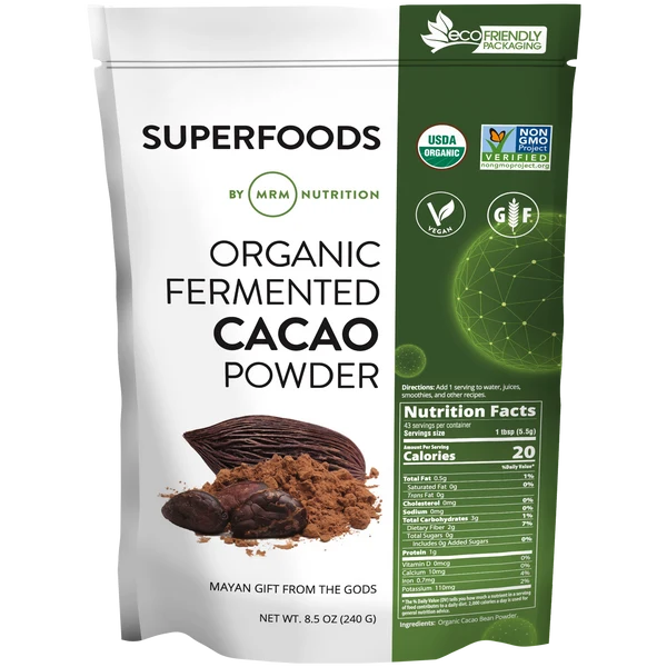 Cacao Powder Organic/Fermented 8.5 oz.