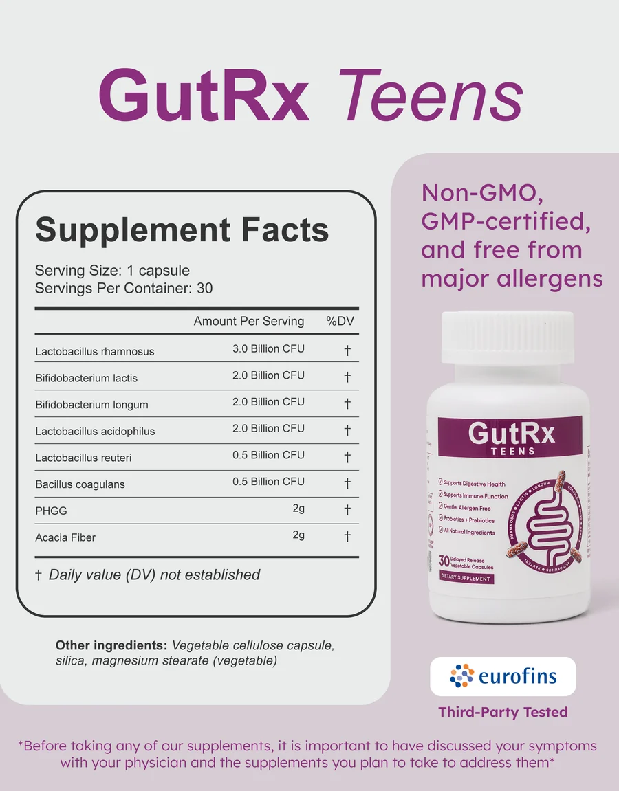 GutRx Teens 30 vegicaps - Image 2