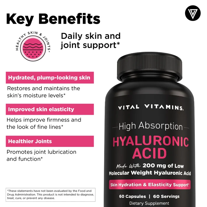 Hyaluronic Acid 60 capsules - Image 2