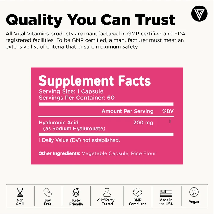Hyaluronic Acid 60 capsules - Image 3