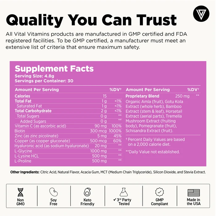 Vegan Collagen Booster Powder 5 ounce - Image 2