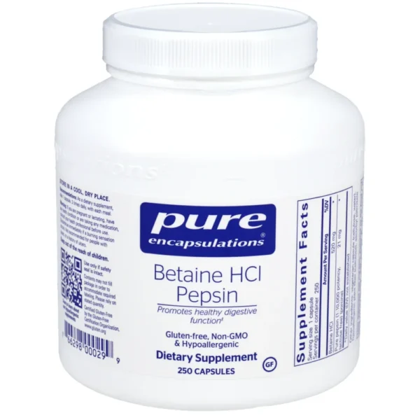 Betaine Hcl Pepsin - 250 capsules