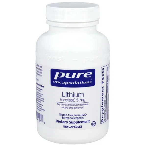 Lithium (Orotate) 5mg - 180 capsules