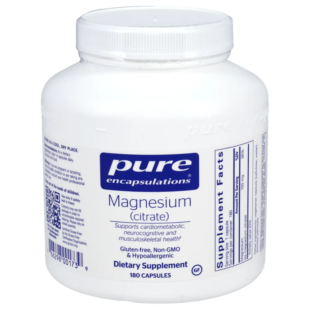 Magnesium (Citrate) - 180 capsules