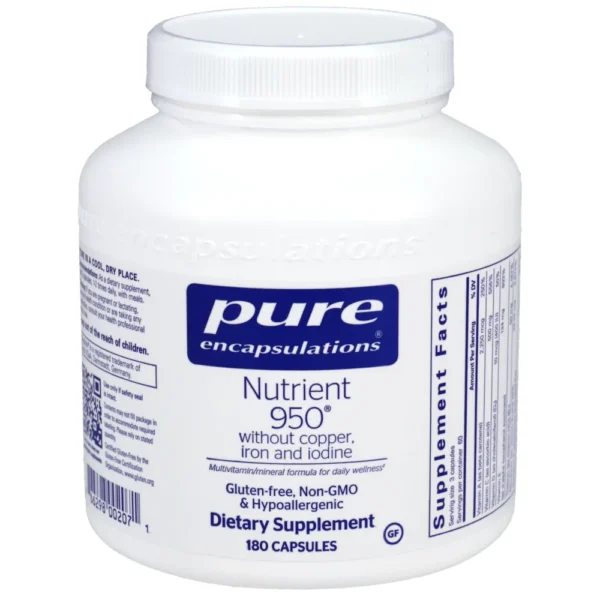 Nutrient 950 W/O Cu,Fe & I - 180 capsules