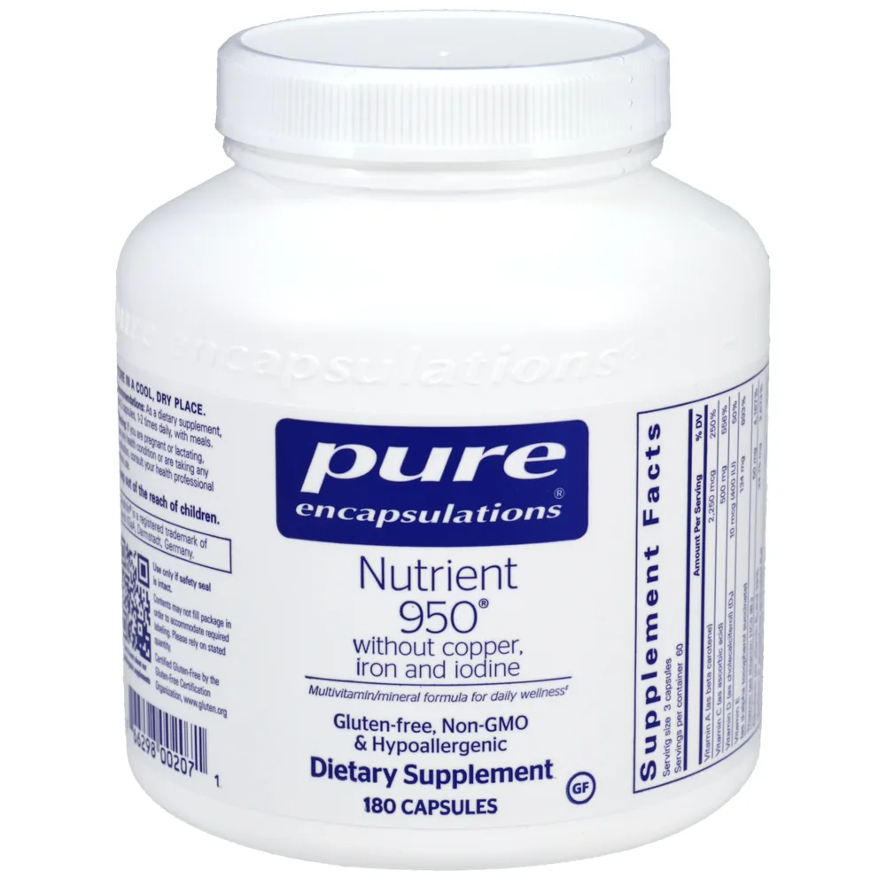 Nutrient 950 W/O Cu,Fe & I - 180 capsules