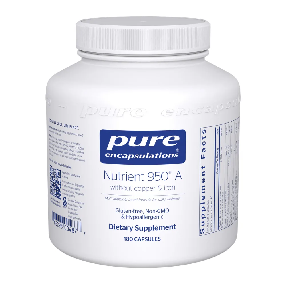 Nutrient 950® A without copper & iron - 180 capsules