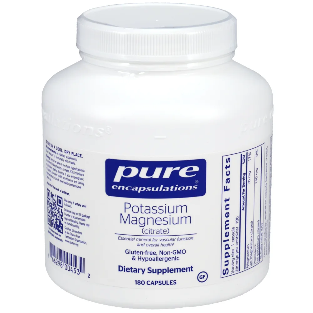 Potassium Magnesium (citrate) - 180 capsules