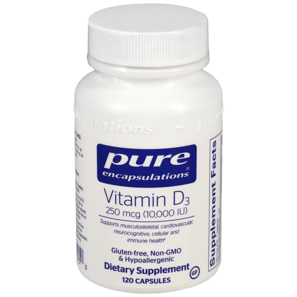 Vitamin D3 250mcg (10,000IU) - 120 capsules