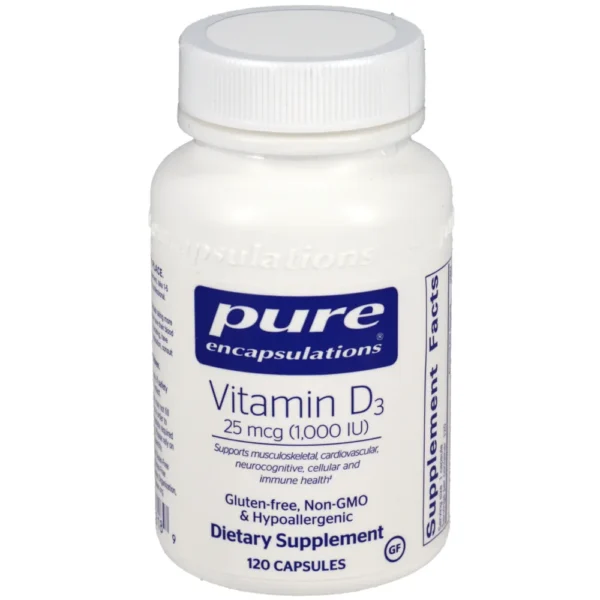 Vitamin D3 25mcg (1,000IU) - 120 capsules