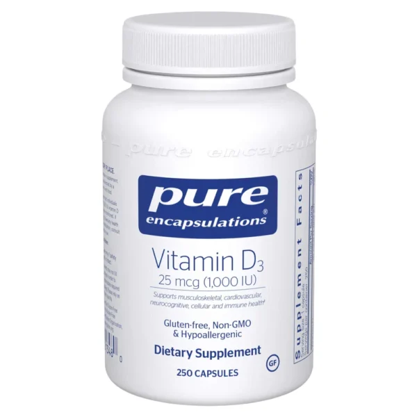 Vitamin D3 25mcg (1,000IU) - 250 capsules