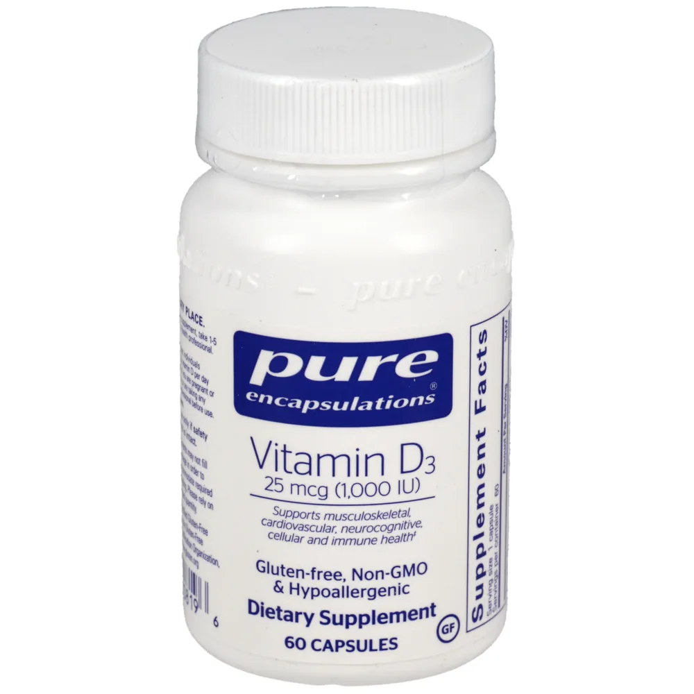 Vitamin D3 25mcg (1,000IU) - 60 capsules