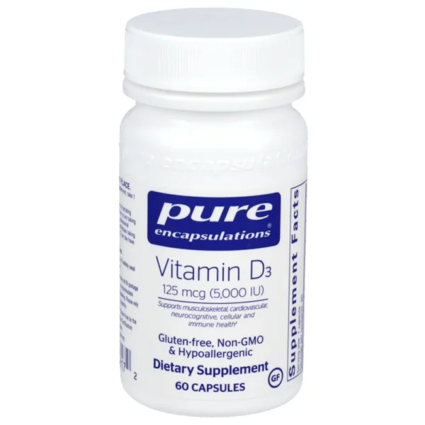 Vitamin D3 125mcg (5,000IU) - 60 capsules